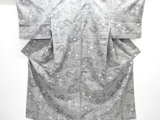 JAPANESE KIMONO / TSUMUGI / WOVEN STREAM & PLANT 